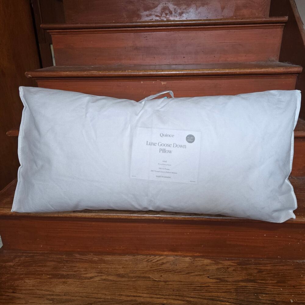 NEW Quince Luxe Goose Down King Pillow Firm/ Extra Firm - Picture 4 of 7